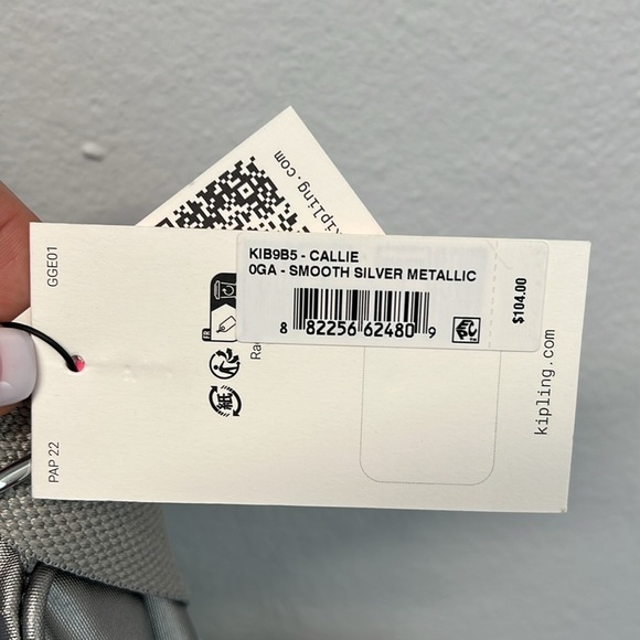 Kipling Silver Crossbody Bag with Iconic Charm “Micah” 🦍 - Picture 14 of 14